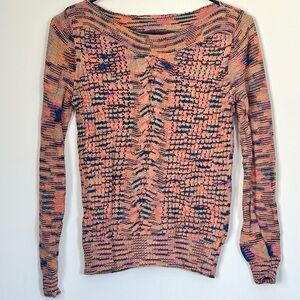 Sparrow Anthropologie Multicolor Knit Women's Boatneck Sweater - Size: Small